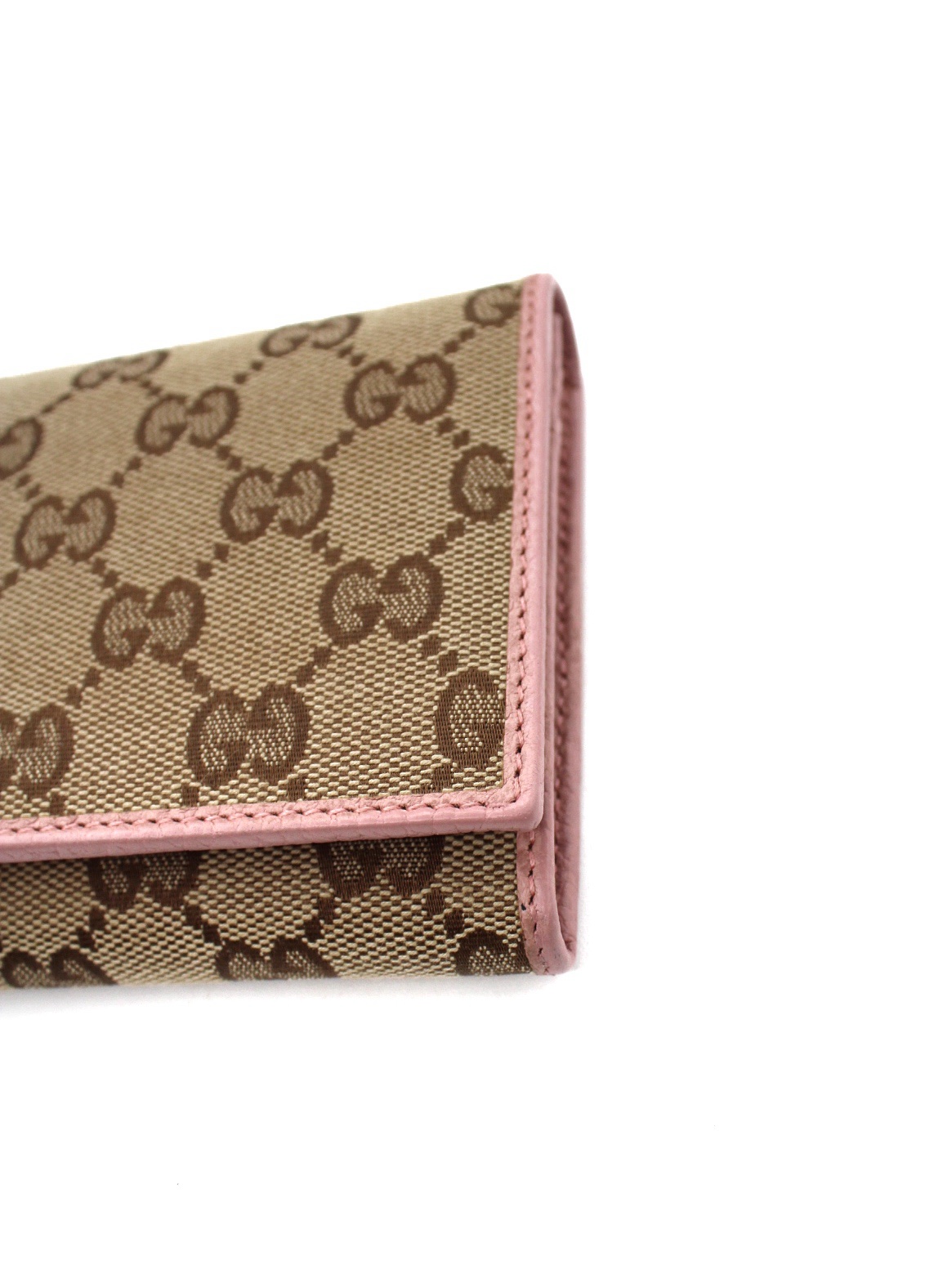 Portafoglio Gucci In Tessuto  GG e Pelle Rosa thumb