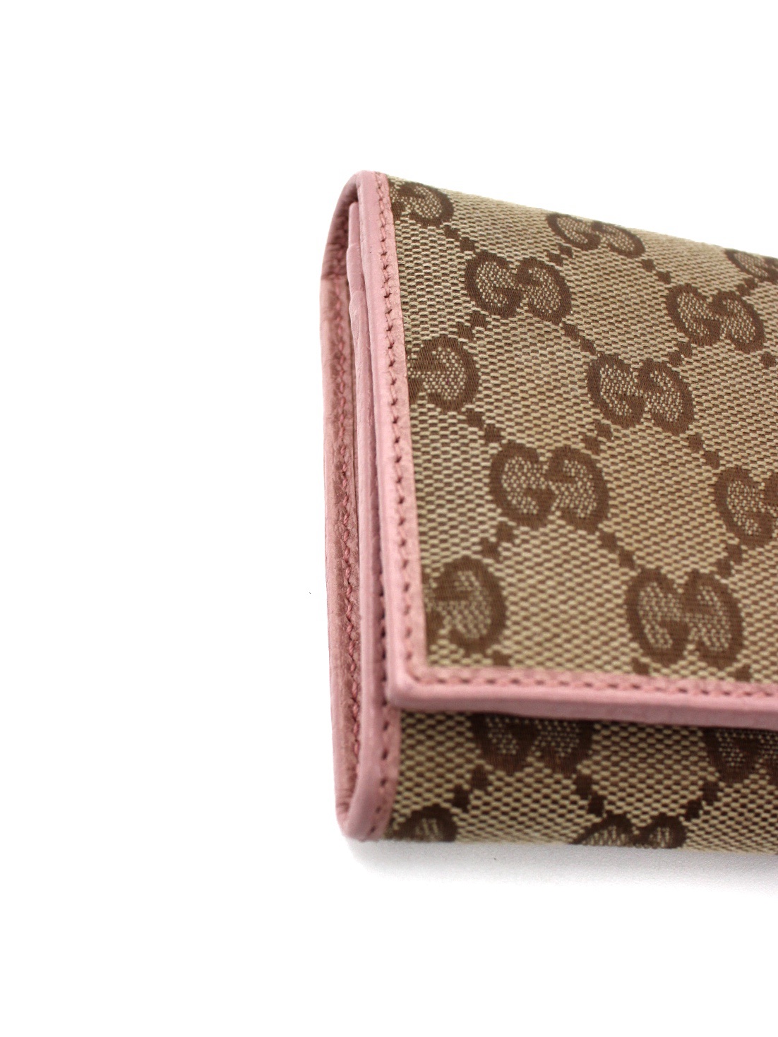 Portafoglio Gucci In Tessuto  GG e Pelle Rosa thumb