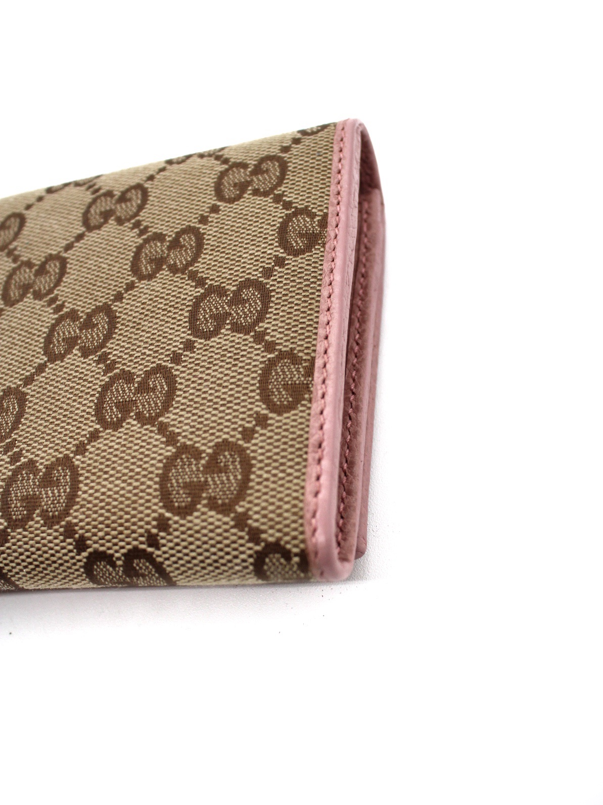 Portafoglio Gucci In Tessuto  GG e Pelle Rosa thumb