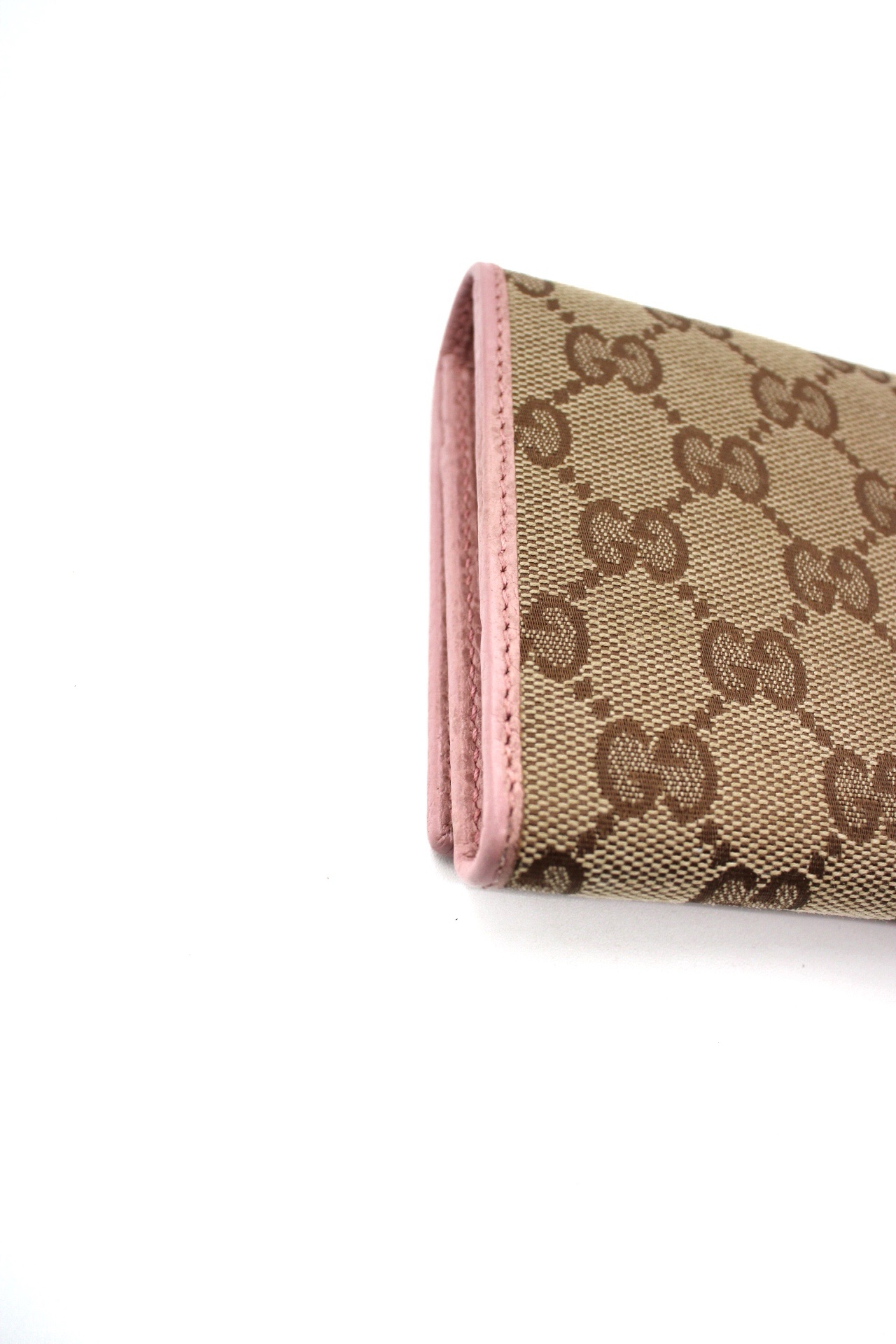 Portafoglio Gucci In Tessuto  GG e Pelle Rosa thumb