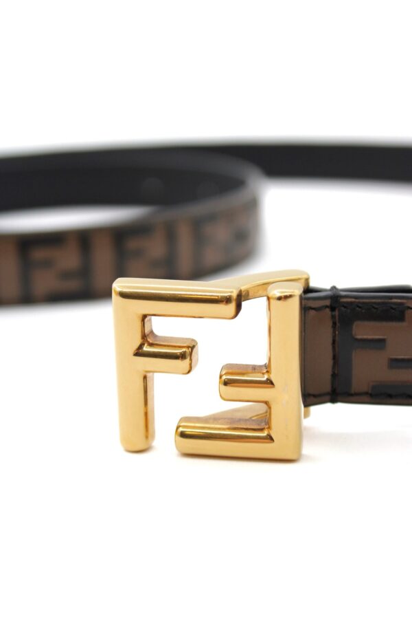 Cintura Fendi FF In Pelle Marrone e Nera