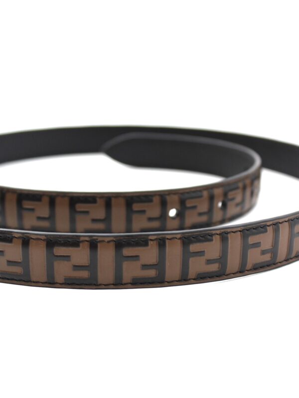 Cintura Fendi FF In Pelle Marrone e Nera