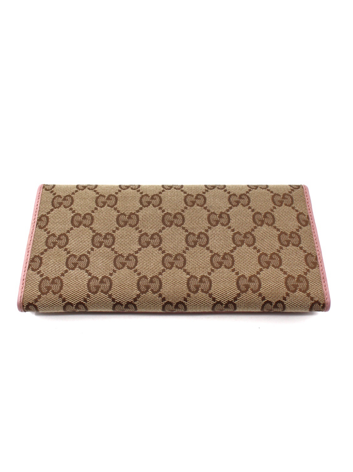 Portafoglio Gucci In Tessuto  GG e Pelle Rosa thumb