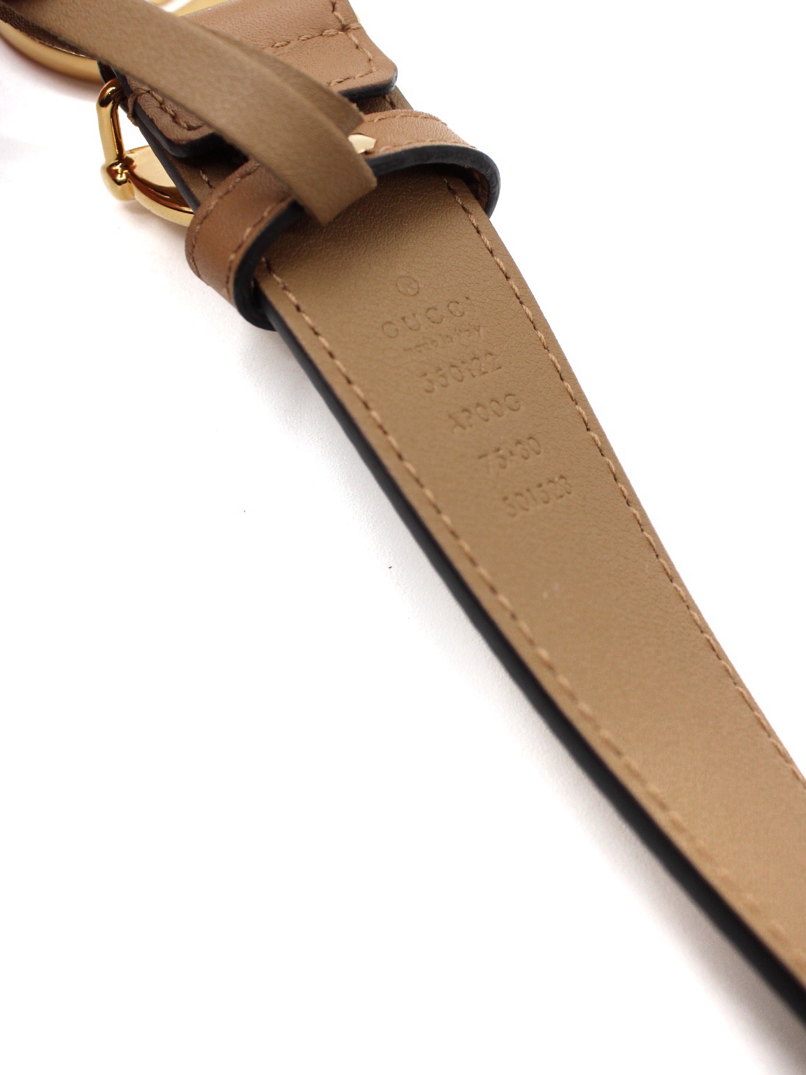 Cintura Gucci Interlocking Cammello thumb