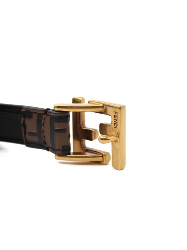 Cintura Fendi FF In Pelle Marrone e Nera