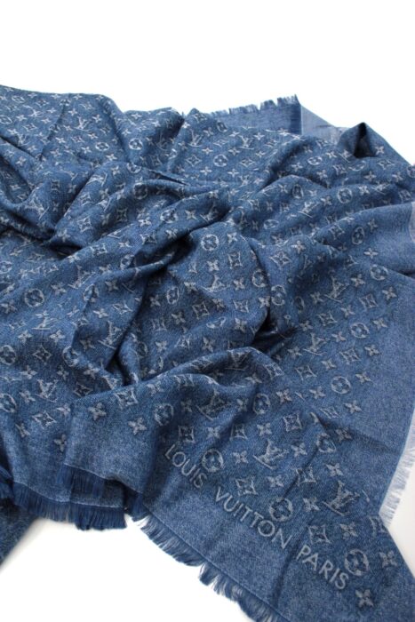 Scialle Louis Vuitton Denim Blu