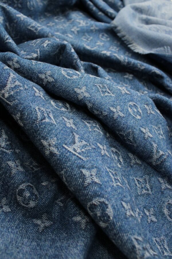 Scialle Louis Vuitton Denim Blu