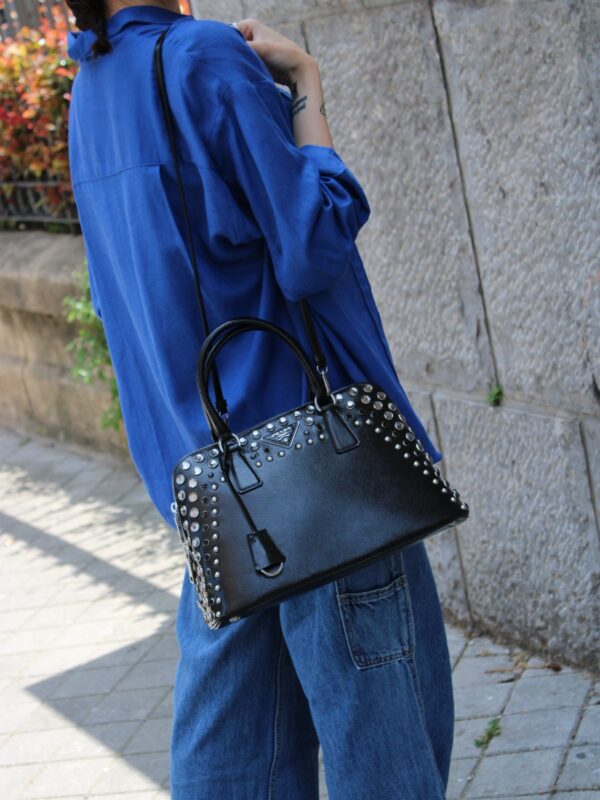 Borsa Prada Pyramid in pelle saffiano