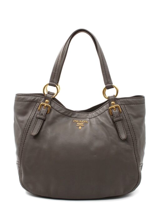 Borsa Prada a spalla grigia