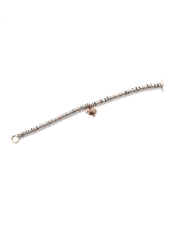 Bracciale Dodo Rondelle Argento e Oro Rosa