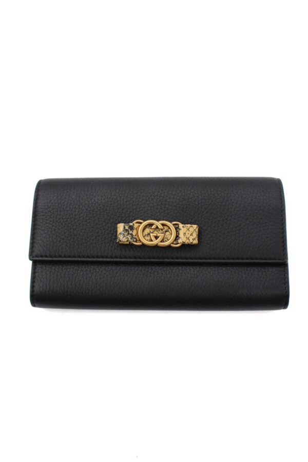 Portafoglio Gucci G Interlocking In Pelle Nera
