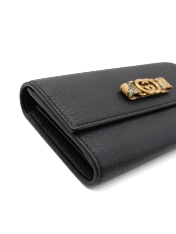 Portafoglio Gucci G Interlocking In Pelle Nera