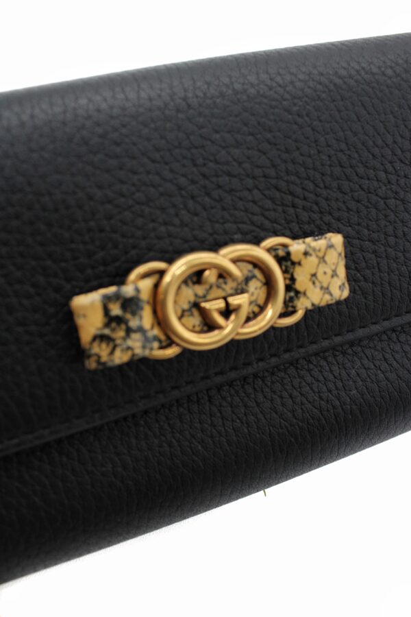 Portafoglio Gucci G Interlocking In Pelle Nera