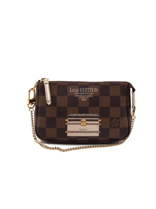 Pochette Mini Accessoires Louis Vuitton Trunks And Locks  In Damier Ebene