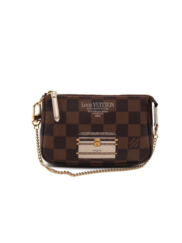 Pochette Mini Accessoires Louis Vuitton Trunks And Locks  In Damier Ebene