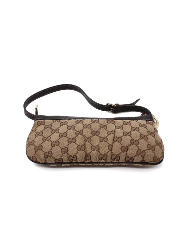 Pochette Gucci In tessuto GG e Pelle Testa Di Moro