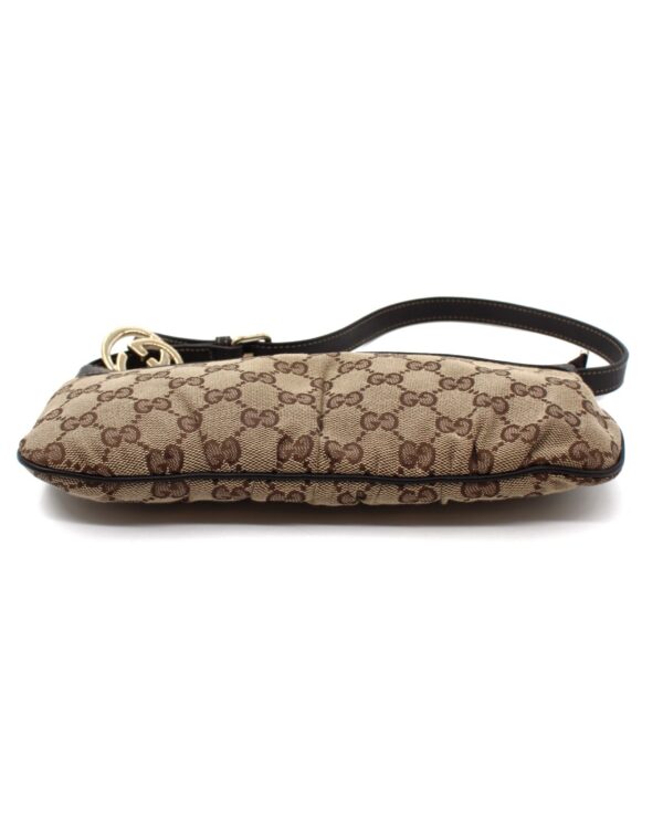 Pochette Gucci In tessuto GG e Pelle Testa Di Moro