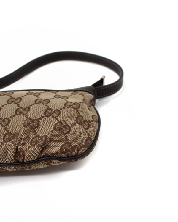 Pochette Gucci In tessuto GG e Pelle Testa Di Moro