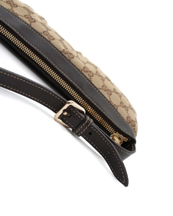 Pochette Gucci In tessuto GG e Pelle Testa Di Moro
