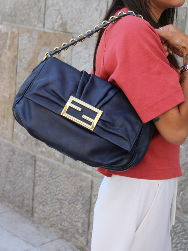 Borsa Fendi Mia in pelle Blu