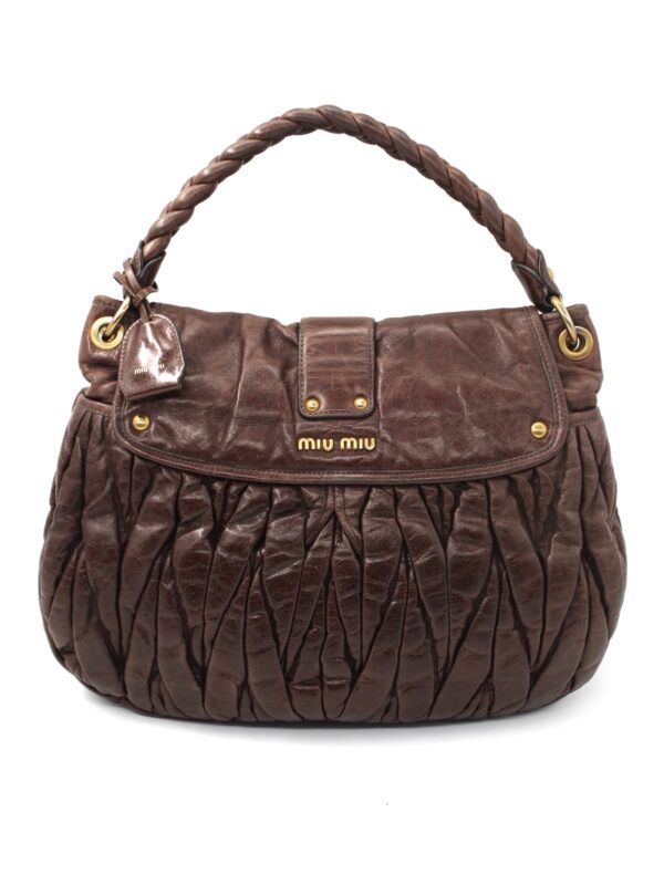 Borsa Miu Miu Coffer Marrone