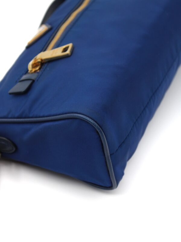 Borsa Prada in tela vela blu