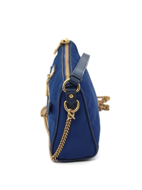Borsa Prada in tela vela blu