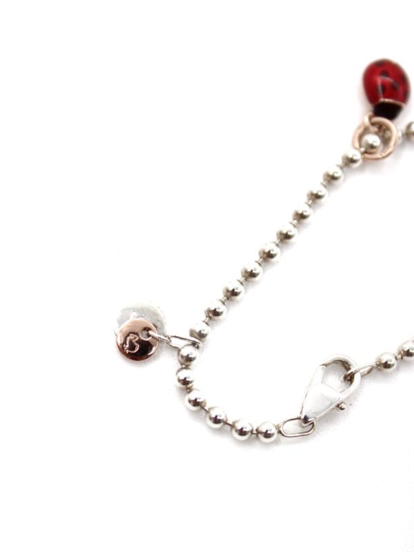Bracciale bollicine con Charm Coccinella