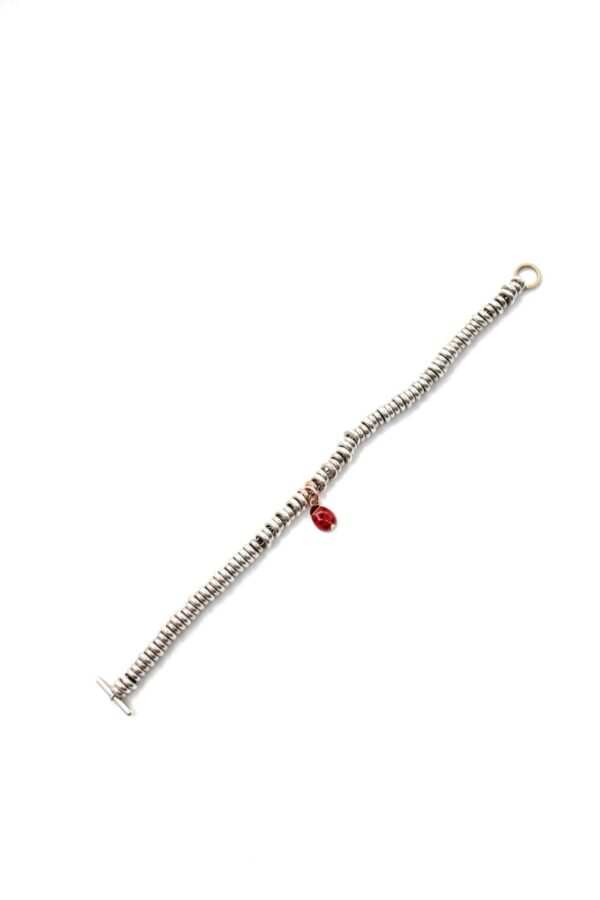 Bracciale DoDo Rondelle Con Charm Coccinella Oro Rosa