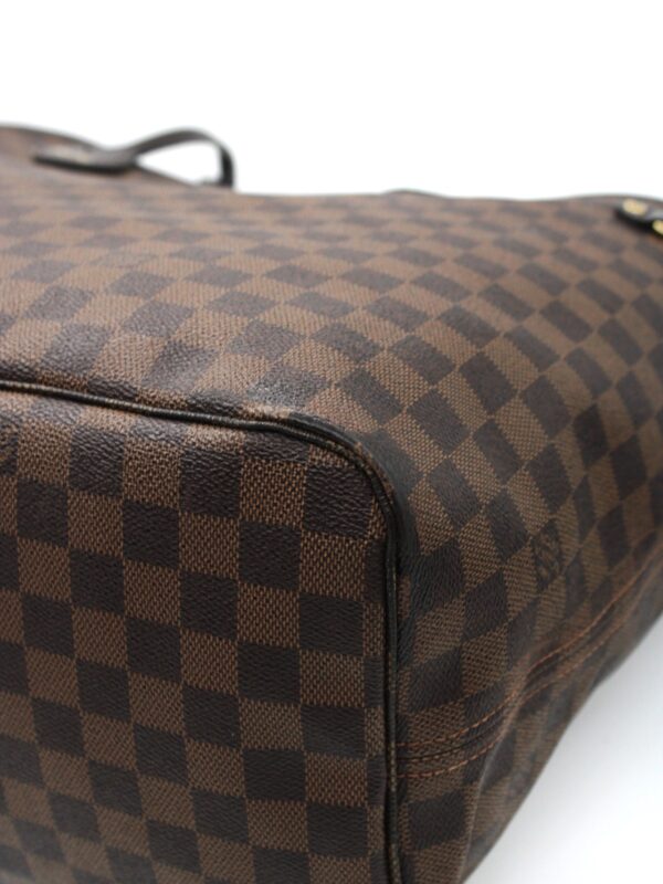 Borsa Louis Vuitton Neverfull damier ebene con inziali M.M