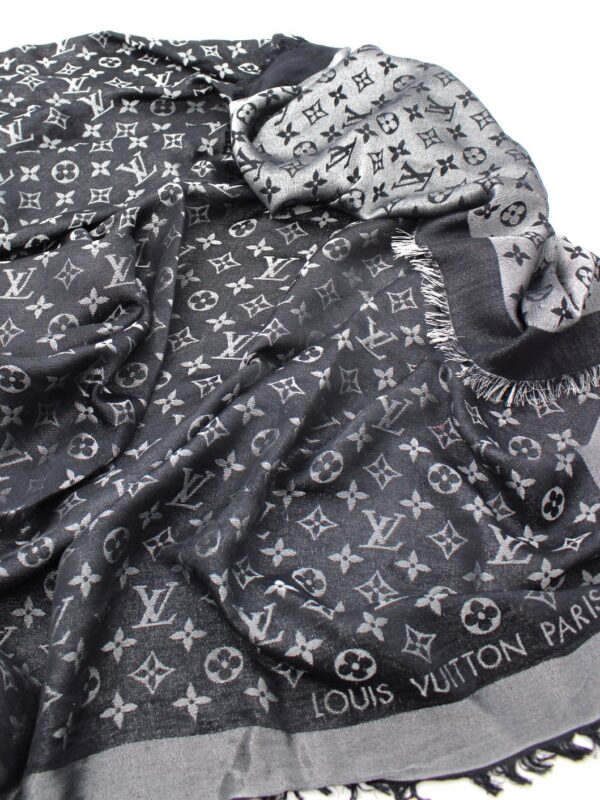Scialle Louis Vuitton Monogram Shine Nero