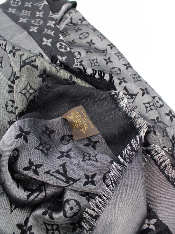 Scialle Louis Vuitton Monogram Shine Nero