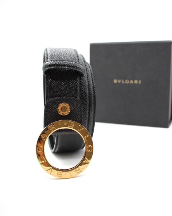 Cintura Bulgari in pelle nera