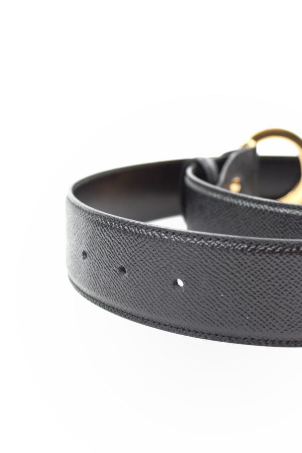 Cintura Bulgari in pelle nera