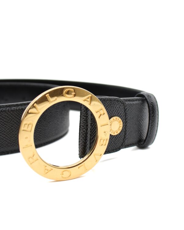 Cintura Bulgari in pelle nera