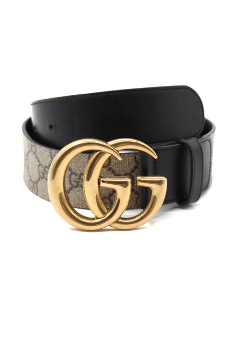 Cintura Gucci Marmont GG Pelle e Tela GG Supreme