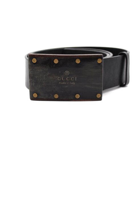 Cintura Gucci in pelle nera