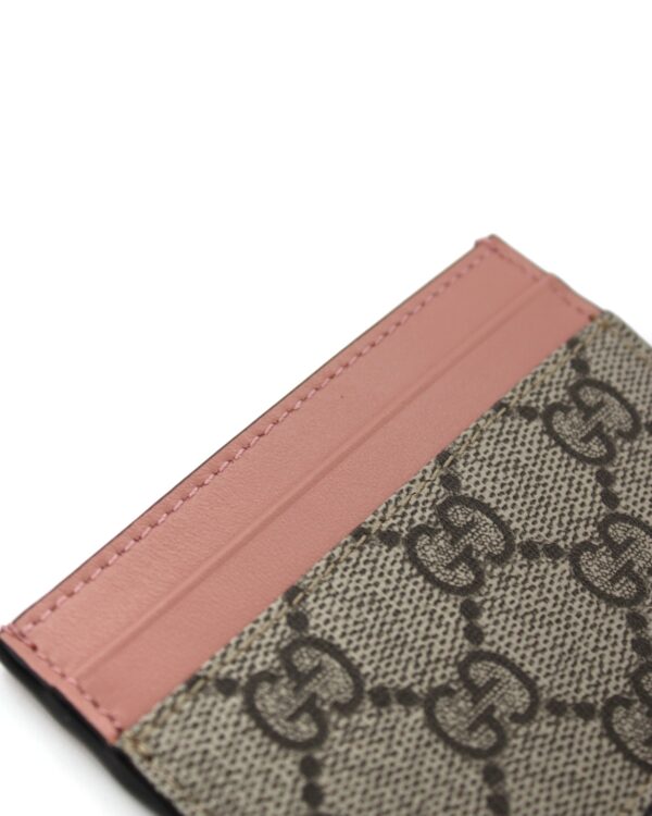 Privato: Portacarte Gucci GG Supreme e Pelle Rosa