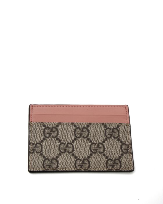 Privato: Portacarte Gucci GG Supreme e Pelle Rosa