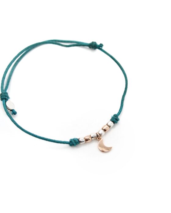 Bracciale DoDo Cordino Charm Luna e Mini Granelli