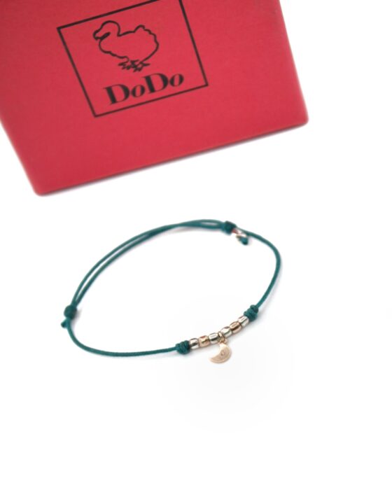 Bracciale DoDo Cordino Charm Luna e Mini Granelli