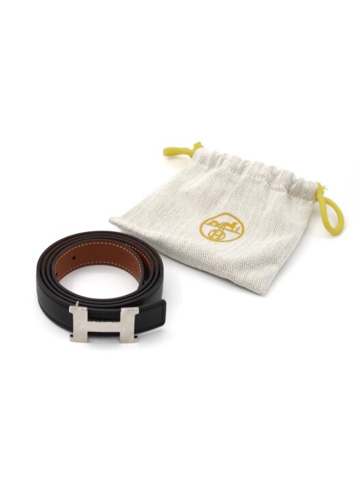 Privato: Cintura Hermes in pelle nera e marrone