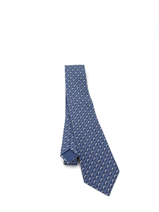 Privato: Cravatta Hermes con stampa pesci