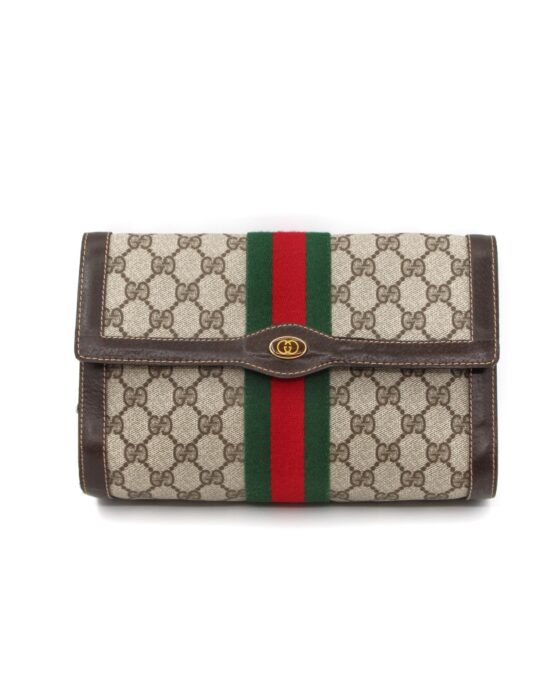 Privato: Pochette Gucci GG supreme web sherry Line