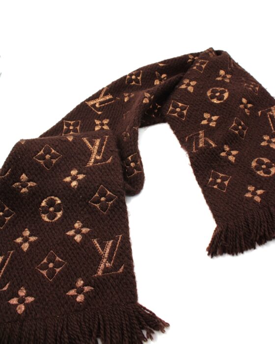 Privato: Sciarpa Louis Vuitton Logomania Marrone Lurex