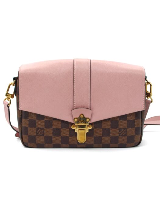 Privato: Borsa Louis Vuitton Clapton in tela Damier Ebene e pelle Rosa