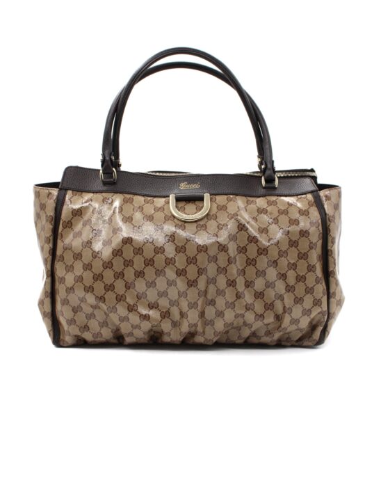 Privato: Shopper Gucci in tela Crystal e Pelle Testa di moro