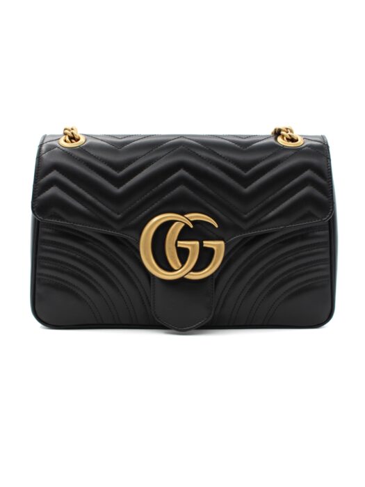 Privato: Borsa Gucci GG Marmont 31 in Pelle Nera