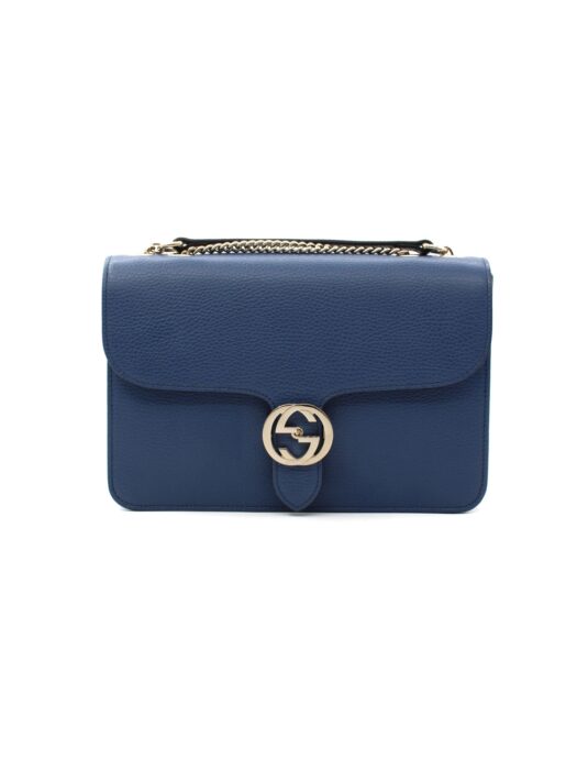 Privato: Borsa Gucci Interlocking in Pelle Blu