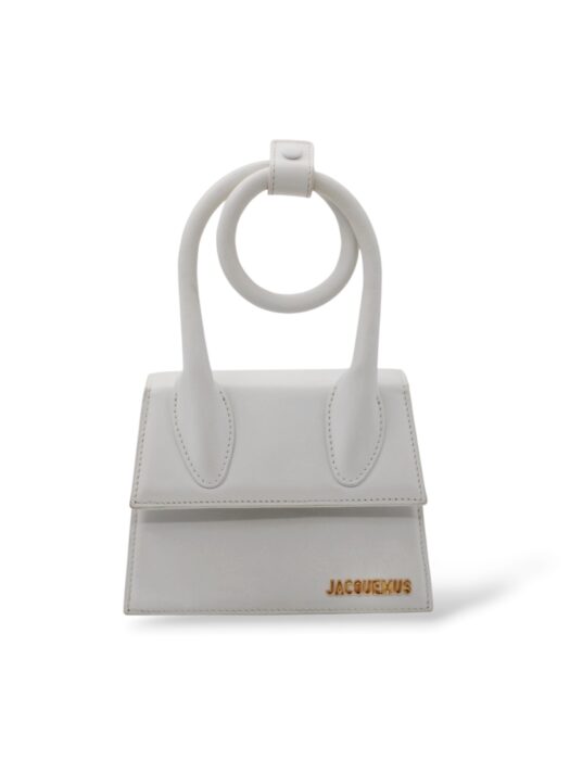 Privato: Borsa Jacquemus Le Chiquito Noeud in Pelle Bianca